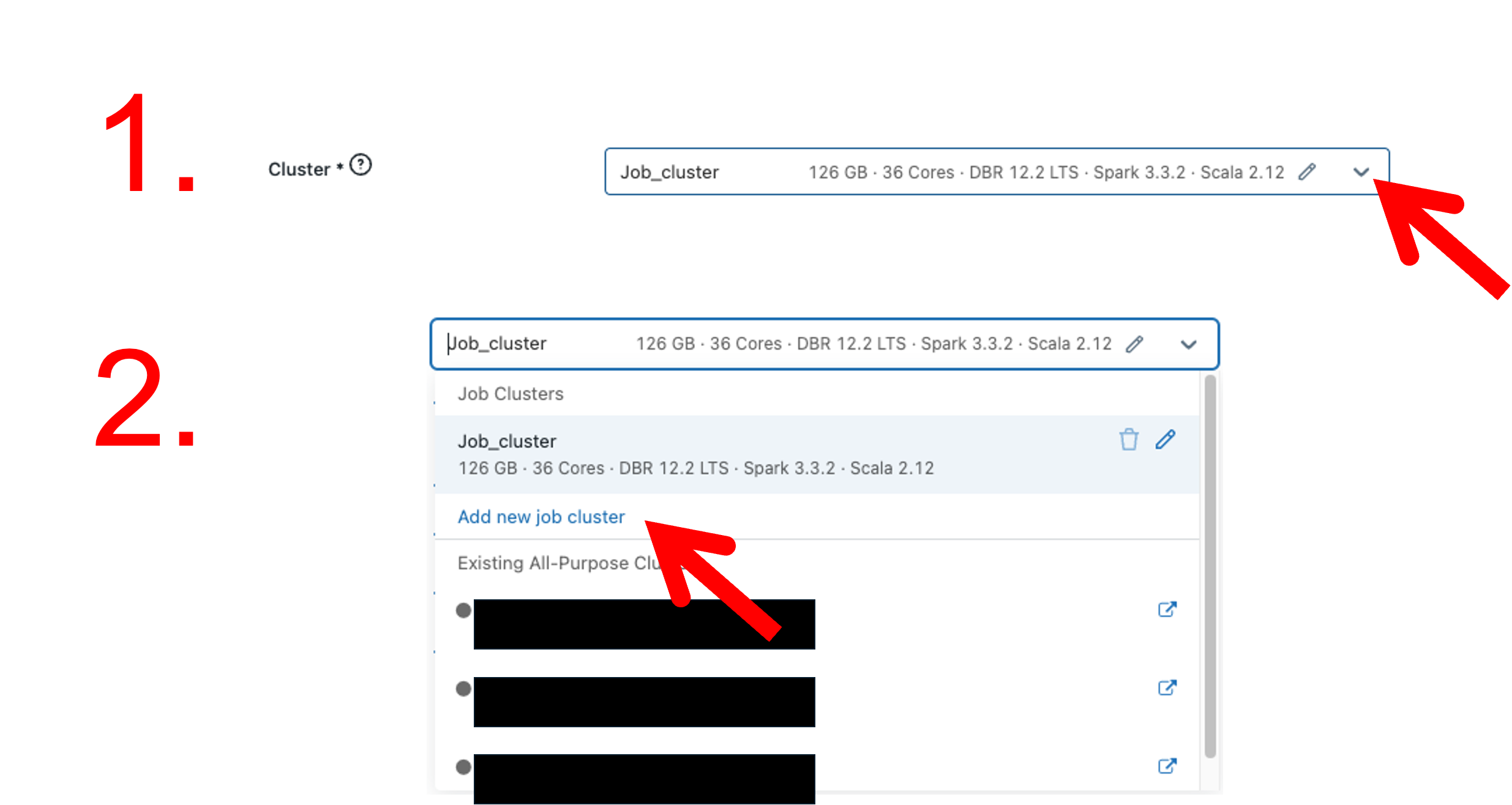 Create Databricks job cluster