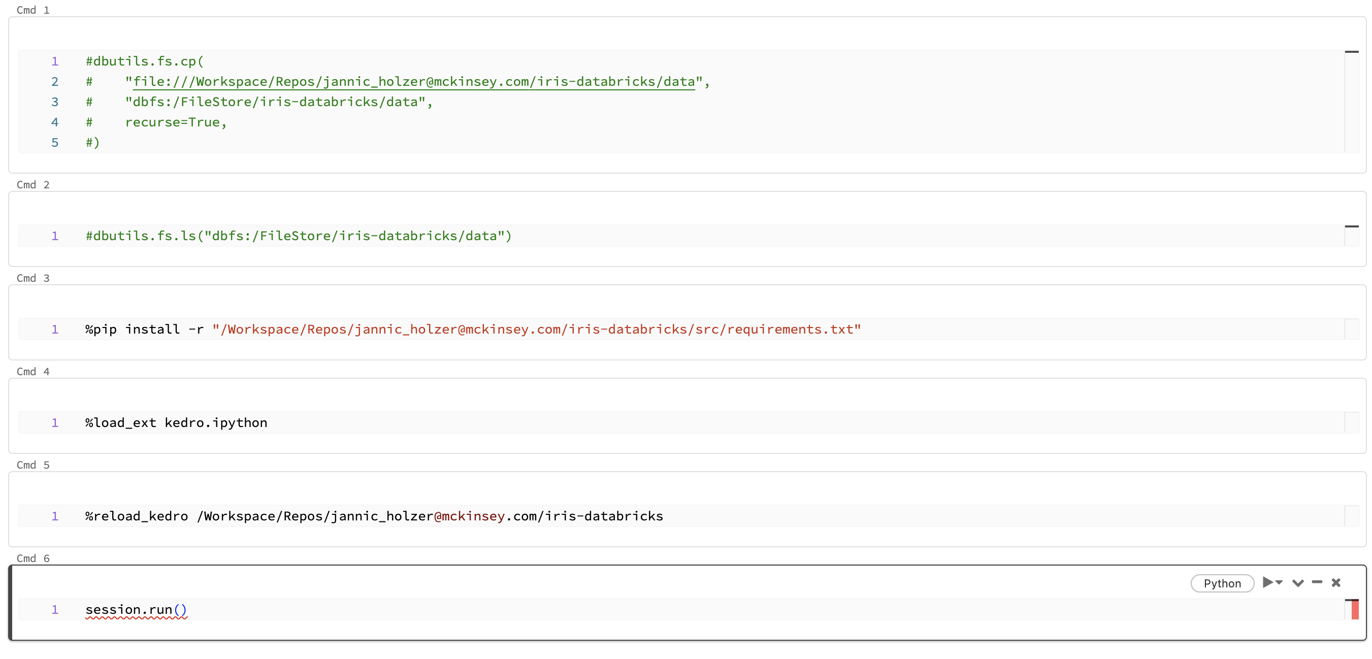 Databricks completed notebook